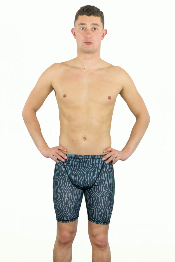 Maillot de natation spécial compétition - Jammers ZEBASPRINT NoirGris
